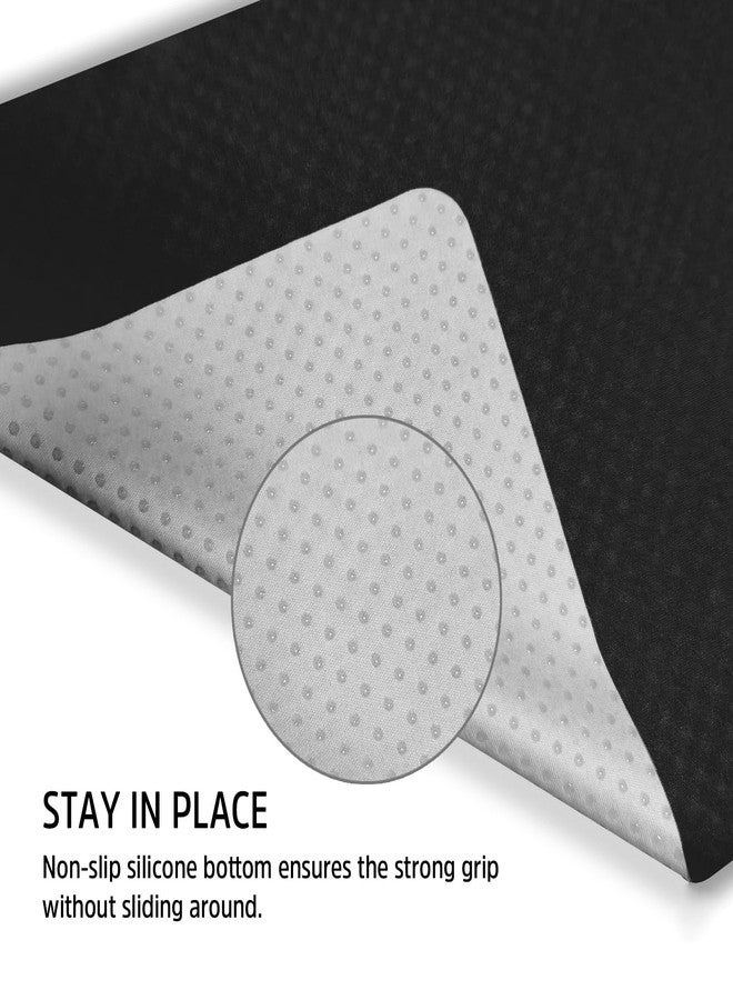 Bilymate 3in1 Anti Slip Silicone dots Multi-Functional Microfiber Cloth Mouse Pad, Portable & Washable Keyboard Cover for Laptop and Screen Microfiber Cleaning Cloth 2pcs one Set black - Image 3