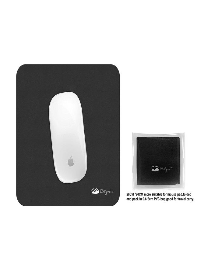 Bilymate 3in1 Anti Slip Silicone dots Multi-Functional Microfiber Cloth Mouse Pad, Portable & Washable Keyboard Cover for Laptop and Screen Microfiber Cleaning Cloth 2pcs one Set black - Image 4