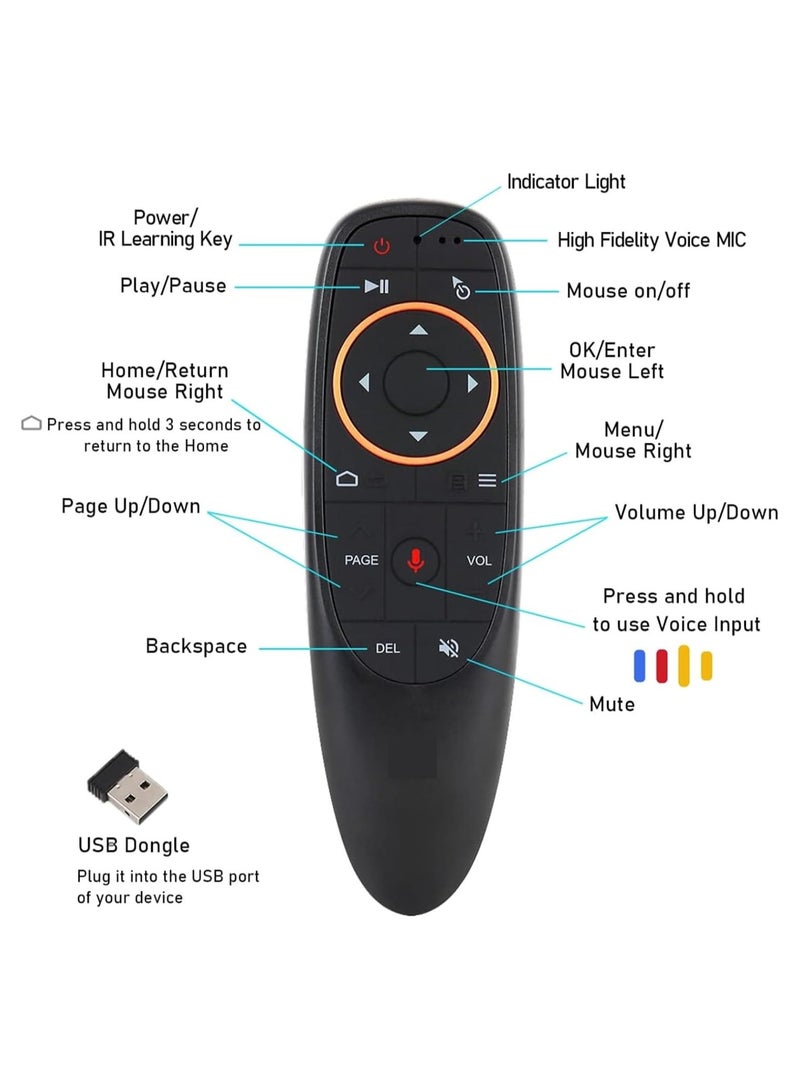 Wireless Remote Control With Voice Control For Android TV Box Black - Image 4