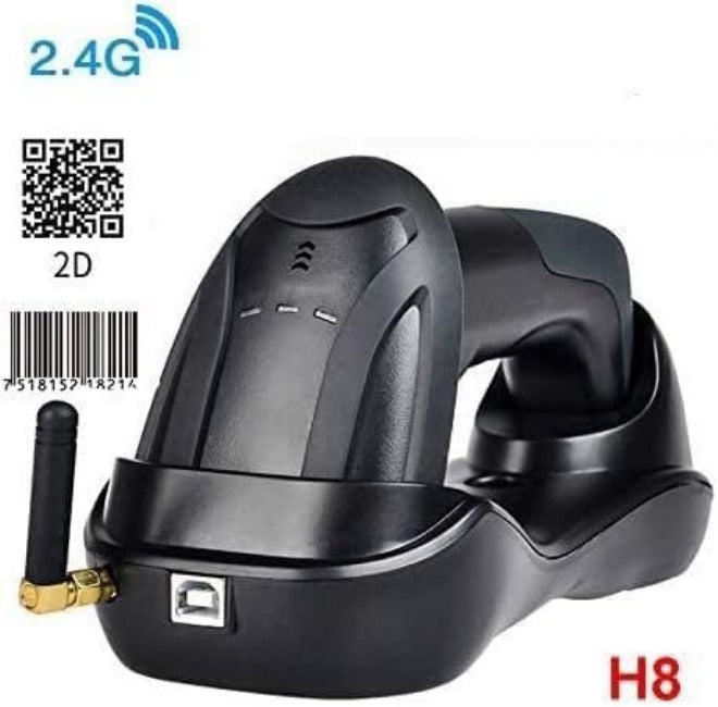 Barcode Scanner Wireless 2D Scanner Handheld Scanner Barcode Scanner Laser Express Barcode Scanner with Base for Supermarket, Convenience Store, Warehouse - Image 3