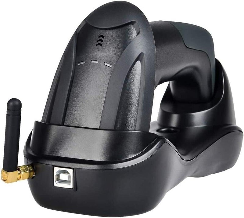 Barcode Scanner Wireless 2D Scanner Handheld Scanner Barcode Scanner Laser Express Barcode Scanner with Base for Supermarket, Convenience Store, Warehouse - Image 1