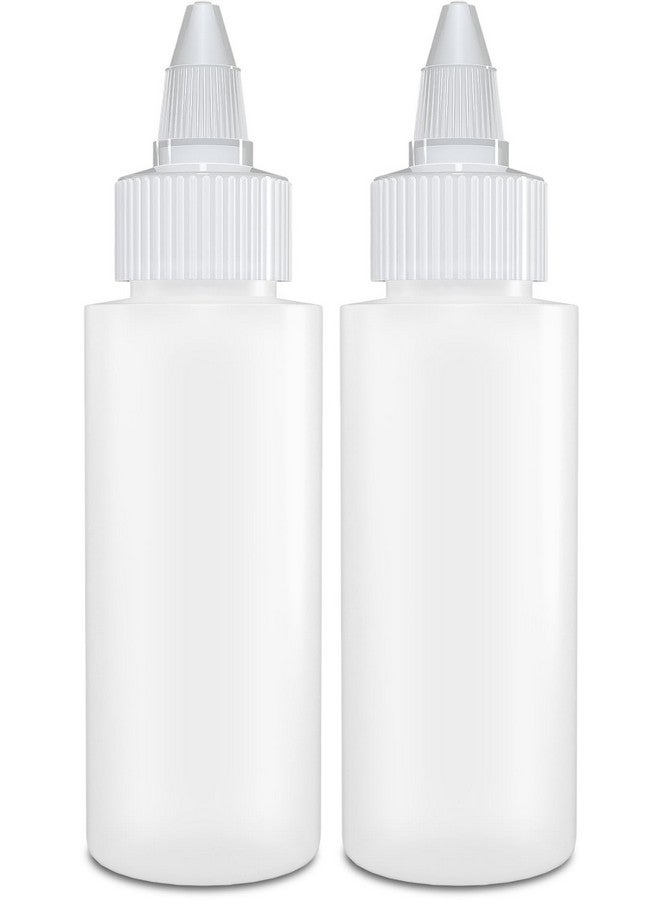 BRIGHTFROM Twist Top Applicator Bottles, Squeeze 2 Oz Empty Plastic Bottles, Refillable, Open/Close Nozzle - Multi Purpose (Pack Of 2) - Image 1
