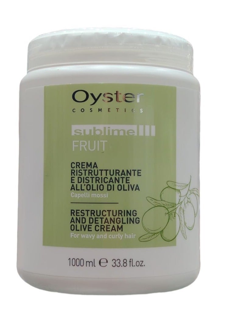 oyster A 1000 ml Mask With Olive Oil for Curly Hair Renews the Hair Structure and Rids it of Knots