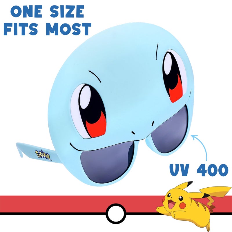 Sun-Staches PokÃ©mon Offiical Squirtle Sunglasses | Costume Accessory Party Favor | UV400 | One Size Fits Most, Light Blue - Image 2