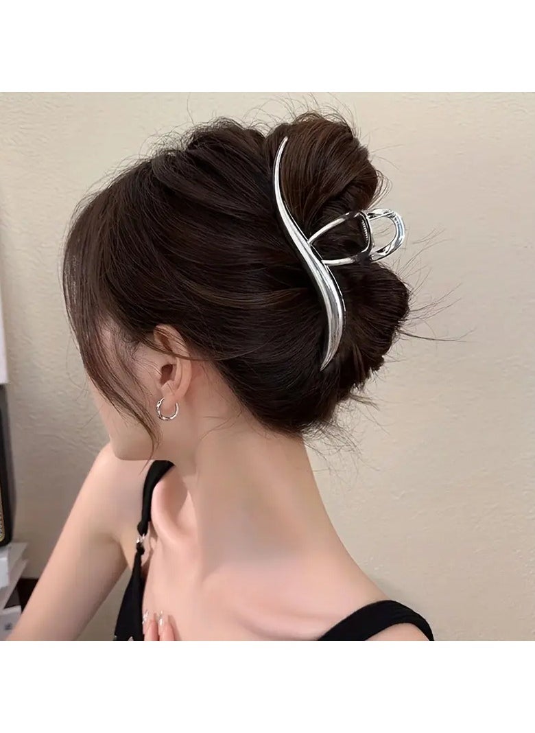 Goolsky Minimalist Claw Golden Belongs To The Cold Shark Fin Clip Back Of The Head Plate Hair Styling Tool  - Image 1