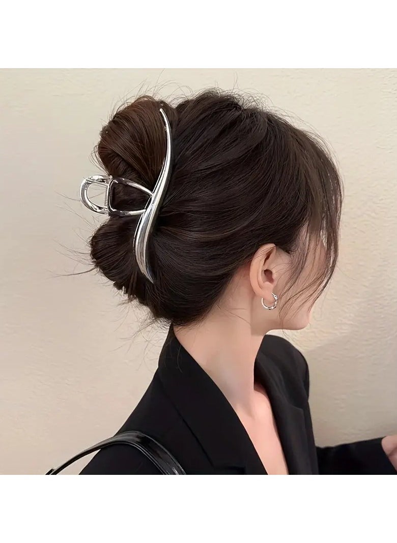 Goolsky Minimalist Claw Golden Belongs To The Cold Shark Fin Clip Back Of The Head Plate Hair Styling Tool  - Image 3