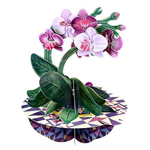 SANTORO Pirouette, 3D Pop Up Greeting Card - Orchid - Birthday Gift for Her, Mum, Daughter, Wife, Girlfriend | Anniversary, Thinking of You, Thank You Card | Flower Card For Mother's Day - Image 2