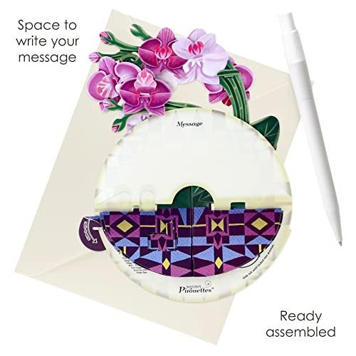 SANTORO Pirouette, 3D Pop Up Greeting Card - Orchid - Birthday Gift for Her, Mum, Daughter, Wife, Girlfriend | Anniversary, Thinking of You, Thank You Card | Flower Card For Mother's Day - Image 4