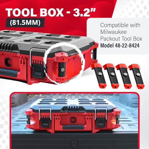 Alpha Engineered Threaded Replacement Packout Rails 32 815mm Compatible with Milwaukee Packout Tool Box 48228424 Heavy Duty Aluminum Rails Fits Packout Accessories Black - Image 3