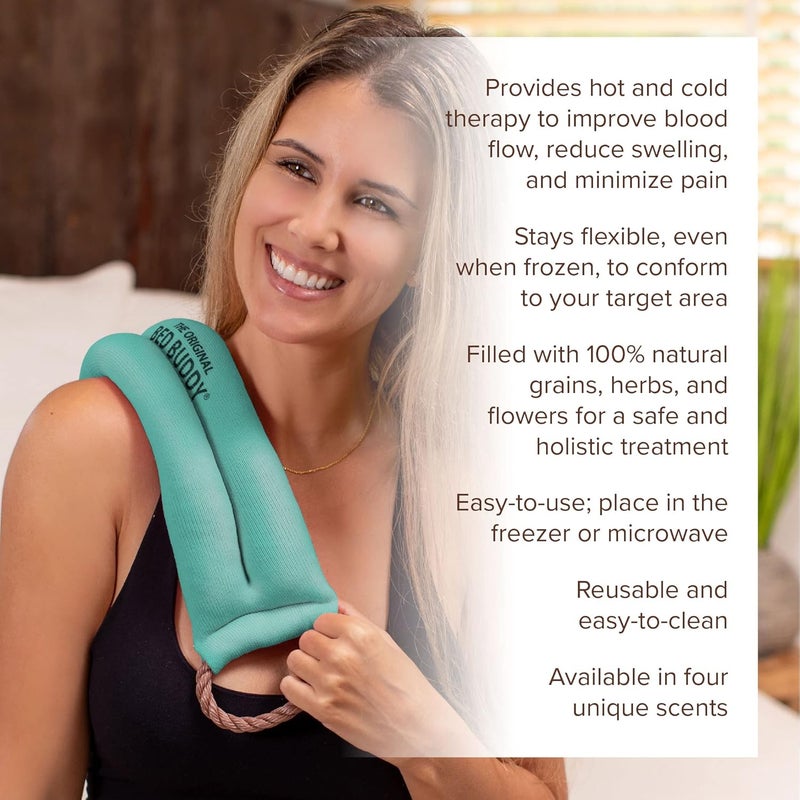 Carex Bed Buddy Aromatherapy Heat Pad and Cooling Neck Wrap - Eucalyptus Scented Microwave Heating Pad for Sore Muscles - Image 2