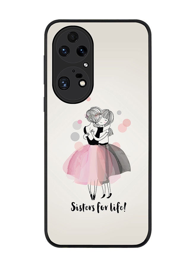 Stylizedd Rugged Black edge case for Huawei P50 Pro Slim fit Soft Case Flexible Rubber Edges Anti Drop TPU Gel Thin Cover - Sisters for Life! - Image 1