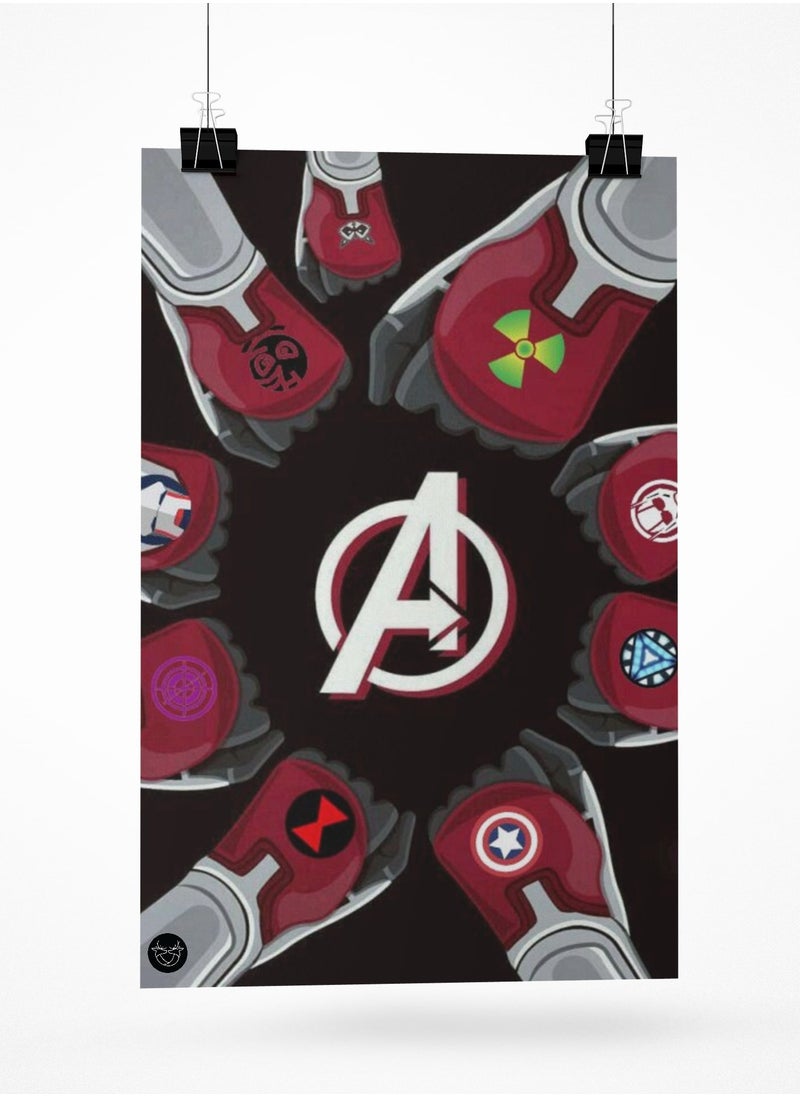 Reeman Design Poster printed with Marvel Avengers panel design 