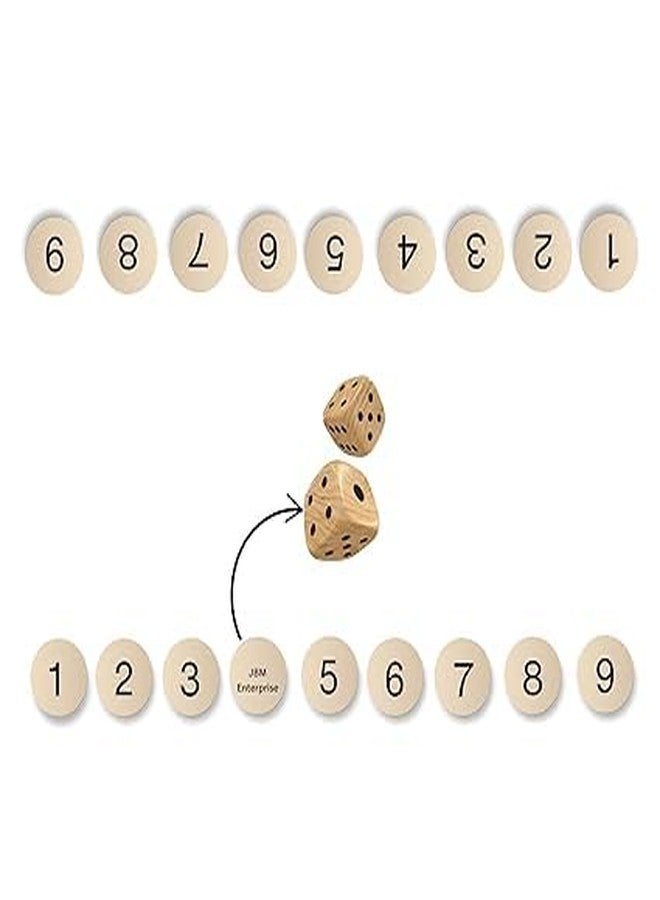 JBM ENTERPRISE Number Puzzle Game – Wooden Montessori Math Toy for Kids | Fun Learning with Dice for Number Recognition, Counting & Strategy Play - Image 1