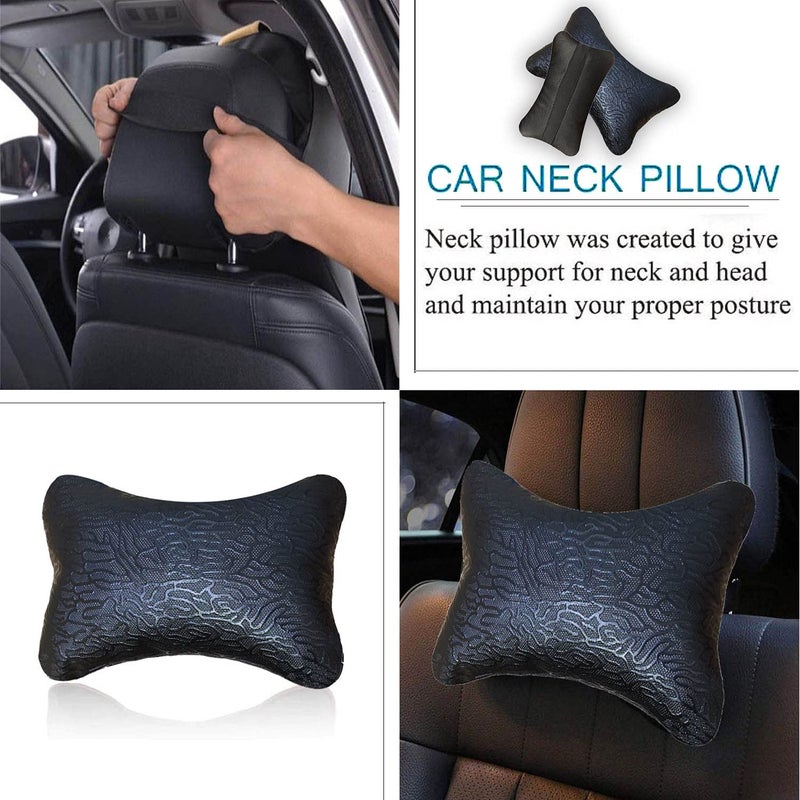 Kandid Kandid AdroitZ Abstract Print Black Car Neck Pillow Classic LookSet of 4 for Elite i20_PR296  - Image 4