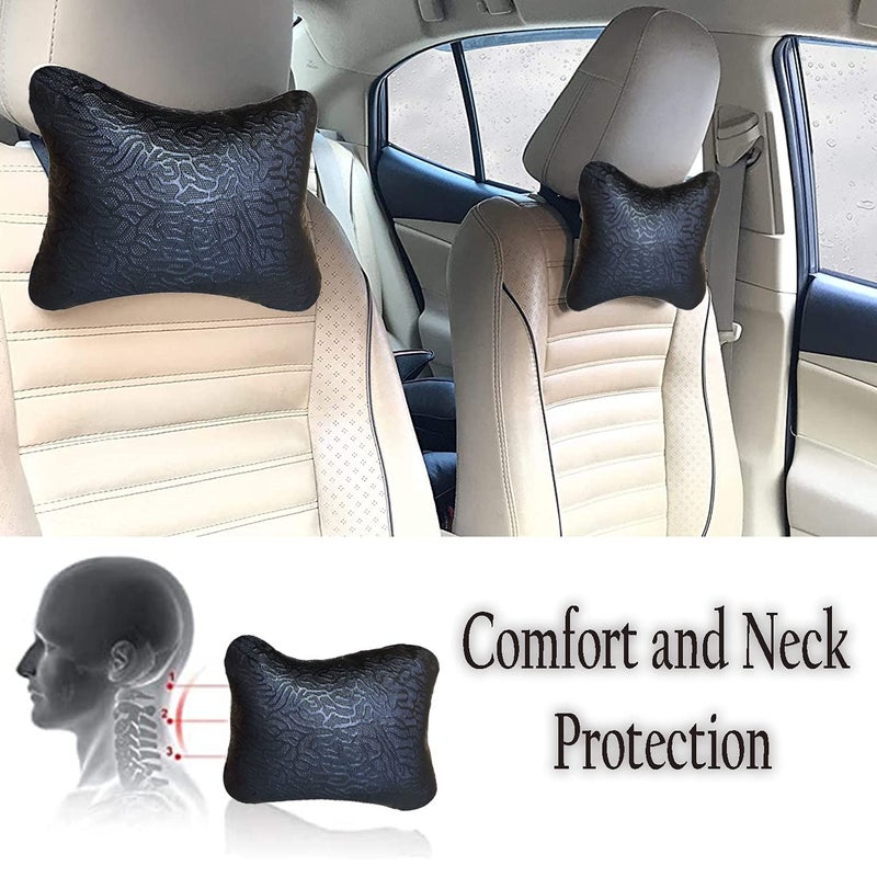Kandid Kandid AdroitZ Abstract Print Black Car Neck Pillow Classic LookSet of 4 for Elite i20_PR296  - Image 5
