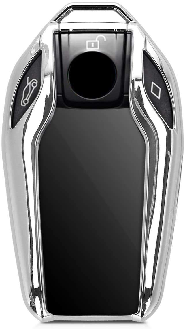 JVCV® TPU Car Key Cover Compatible with BMW X Series Key (Silver) - Image 3