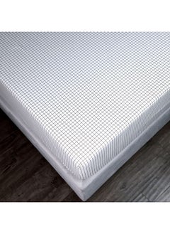 Home Box Malta Stripe Printed Cotton Queen Fitted Sheet 200 x 33 x 150 cm  - Image 4
