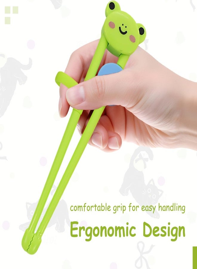 braxan 8 Pairs Training Chopsticks for Kids, Beginners Learning Chopsticks, Cute Tableware Reusable,Animal Pattern, Right or Left Handed - Image 3