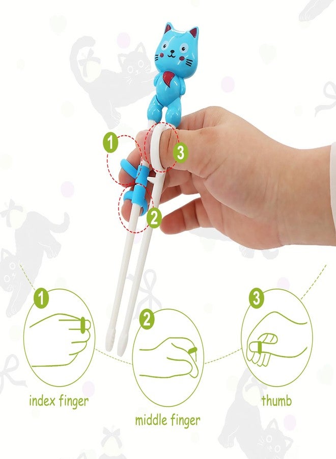 braxan 8 Pairs Training Chopsticks for Kids, Beginners Learning Chopsticks, Cute Tableware Reusable,Animal Pattern, Right or Left Handed - Image 4