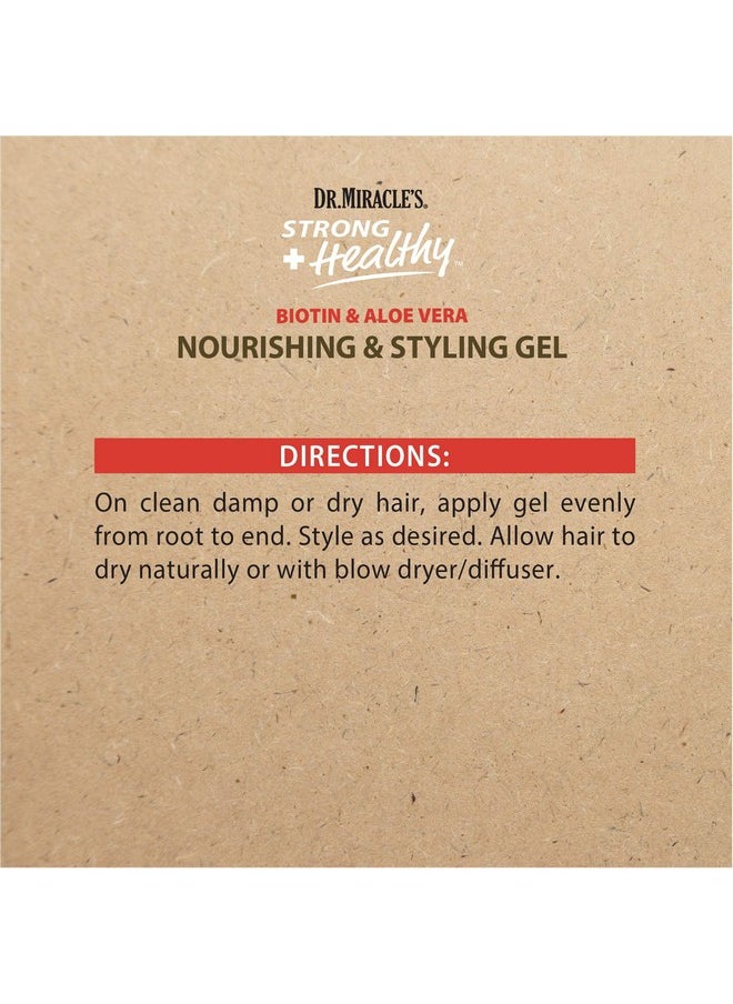 Dr. Miracle's Strong & Healthy Nourishing & Styling Gel. Contains Aloe Vera And Olive Oil To Moisturize Hair And Reduce Irritation.  - Image 5