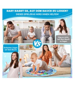 MUMS PLANET 100 CM Tummy Time Water Baby Play Mat (100 * 100 CM),Baby Toys For Newborn, Extra Large Multi-Stage Activity Center Baby Toys & Sensory Toys, Baby Toys for new born , Inflatable Playmat Visual Stimulation Gift For Baby, Kids Toys To 5 Years  - Image 3