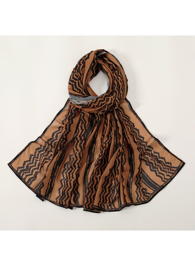 LAVEN New Style Printed Chiffon Headscarf, Arabian Scarf - Image 1