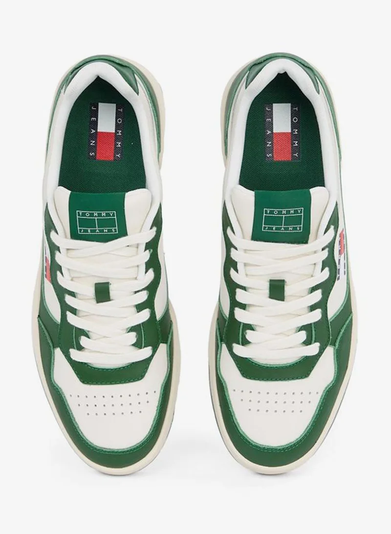 TOMMY JEANS multicolour ESSENTIAL LEATHER LOW TRAINERS for Men | Best Price UAE