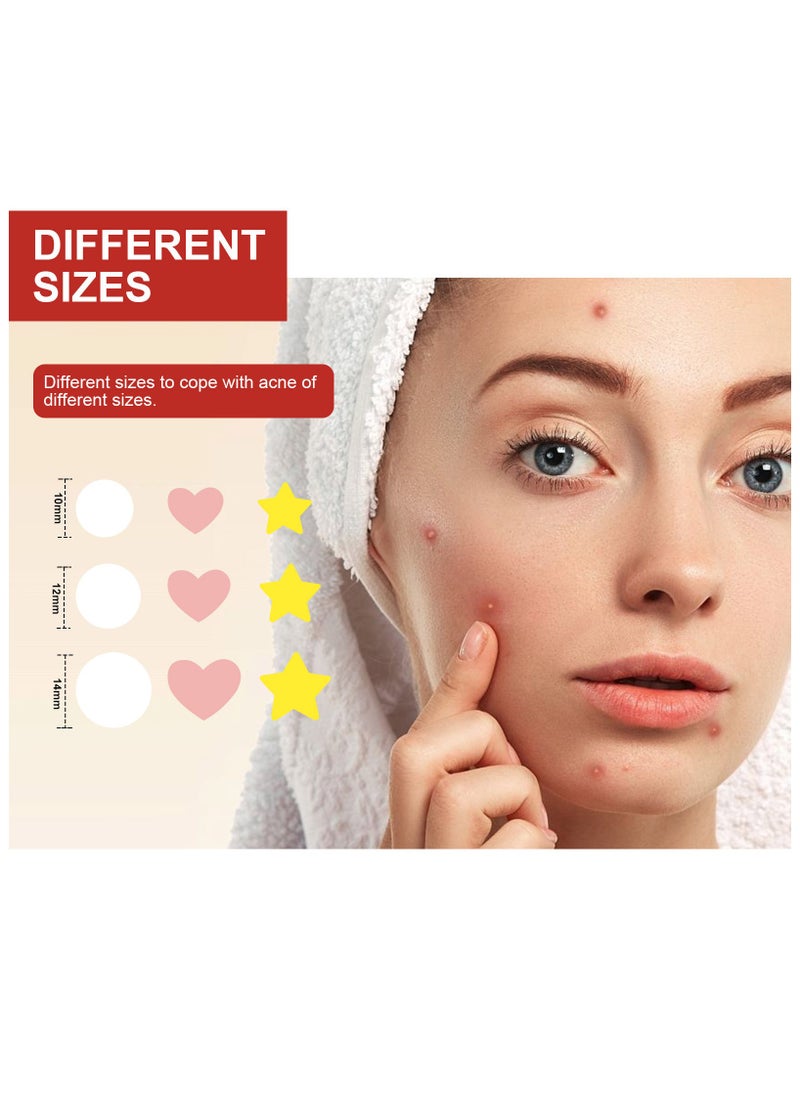 Hoygi 249 PCS Pimple Patches for Face, Acne Patches Hydrocolloid, Cute Star Zit Covers for Face, Spot Stickers with Tea Tree, Salicylic Acid & Cica Oil| Round, Star, Peach Shapes  - Image 5