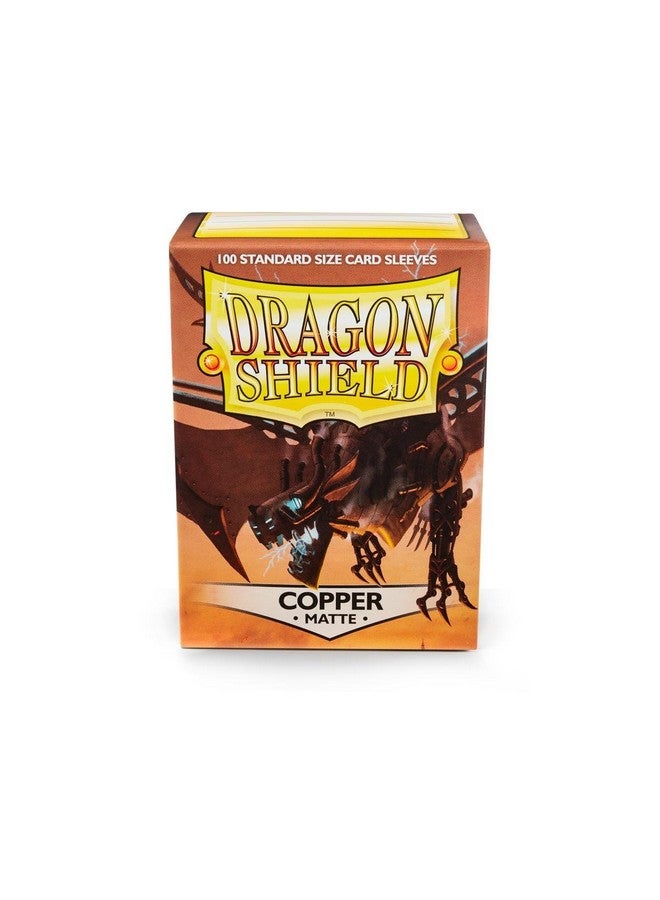 dragon shield 5 عبوات دراجون شيلد مات نحاسي حجم قياسي 100 قطعة أكمام بطاقات حزمة قيمة! - Image 4