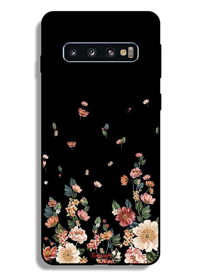Tolwak Samsung Galaxy S10 4G Protective Case Cover Small Flowers In Bottom - Image 2