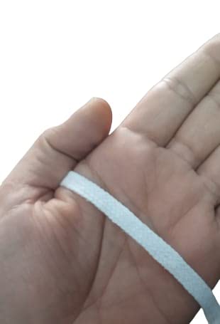 Pyjama Naada Flat Dori String with Stick,100% Cotton,Pure Cotton Flat String for Payjama,Lehenga,Sari,Ethnic Dresses, Petticot & Salwar (Pure White, 50 Meters/Roll) - Image 3