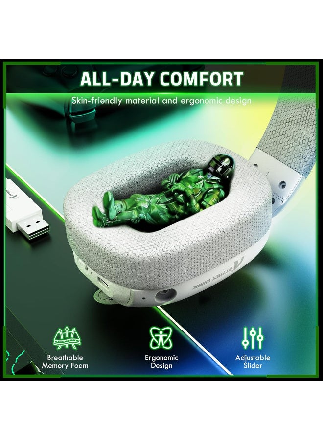 هجوم القرش ATTACK SHARK L80PRO Wireless Gaming Headset - White - Image 4