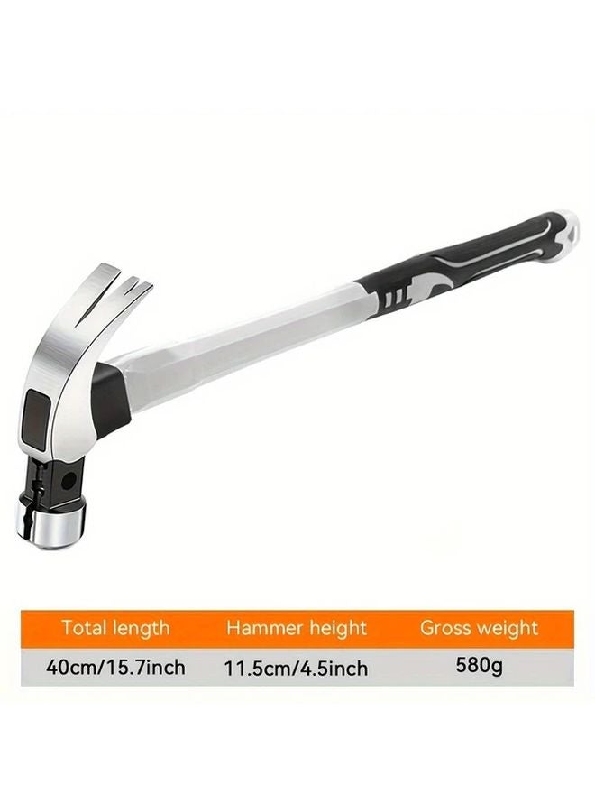 OUDISI ZOEL 10oz Round Head Curved Tail Claw Hammer Heavy Duty High Carbon Steel - Image 1