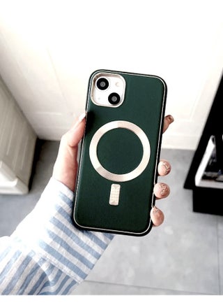 Protection cover for iPhone 13 Pro with a new and modern design and supports MagSafe wireless charging - dark green - pzsku/Z6A08D36882F8B0B94F73Z/45/_/1715371457/984e3fcf-2213-44c1-a8f5-52deef6a72c6