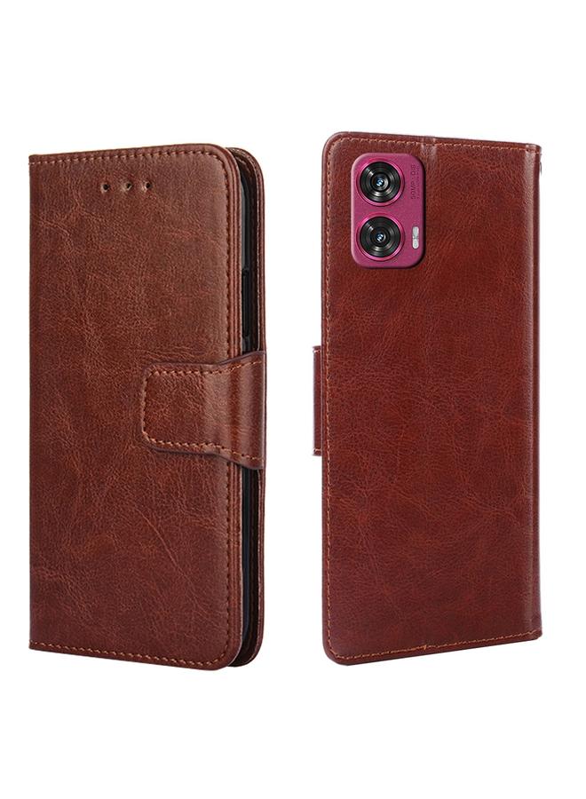 اس-توب جراب لهاتف Motorola Edge 50 Fusion 5G جراب هاتف جلدي بنسيج كريستالي - Image 1