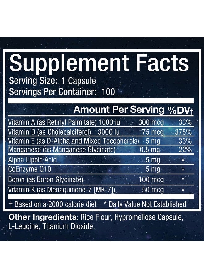 Zen Haus Adk Vitamin Supplement With Network Antioxidants A D3 K2 (Mk7 Nonsoy) And E With Coq10 And Alpha Lipoic Acid For Vision Strong Bones And Teeth And Immune Support D3 Complex - Image 5