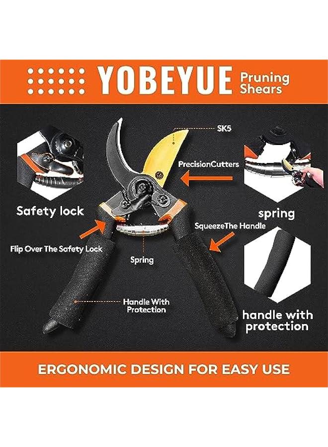 MOXO 8 Professional  Bypass Pruning ShearsPremium Titanium Garden Shears Tree Trimmers SecateursHand Pruner Garden ShearsClippers For The Garden Bonsai Cutters Loppers - Image 3