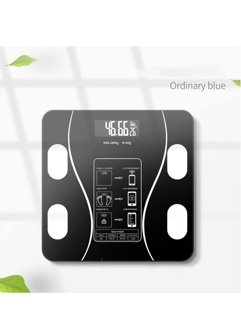 إلترازون ميزان الدهون الذكي الرقمي مع تطبيق الهاتف الذكي، شاشة LED، قياس الوزن وتكوين الجسم بدقة، مثالي لتتبع فقدان الوزن، ميزان الحمام للاستخدام المنزلي، بسيط وسهل الاستخدام، مناسب للعائلة بما في ذلك كبار السن والأطفال - Image 5