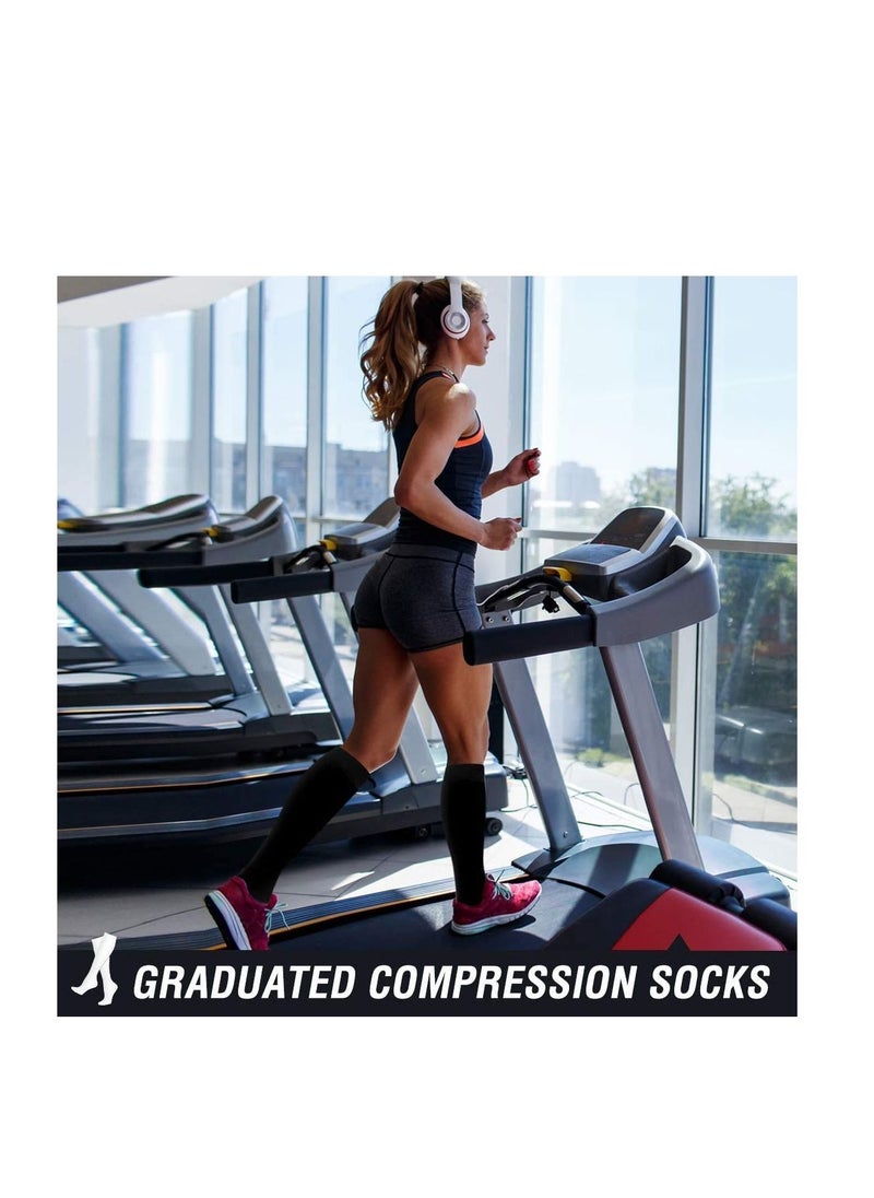 SYOSI Compression Socks, 4 Pairs for Women and Men, Athletic, Travel, Running, Fitness, Flight Socks, Reduce Calf Pain Faster Recovery(Multicolors)  - Image 3