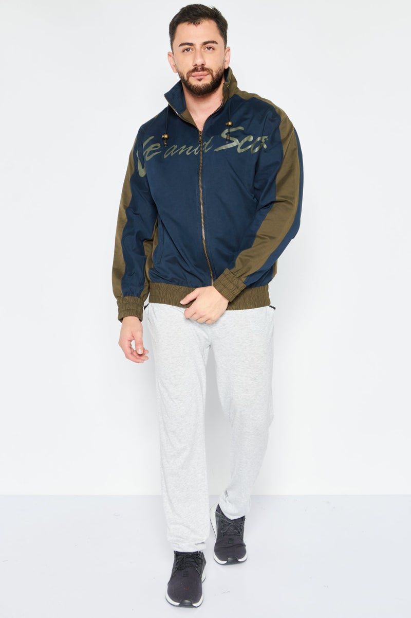 Lyle & Scott جاكيت رياضي خارجي للرجال، أزرق داكن - Image 2