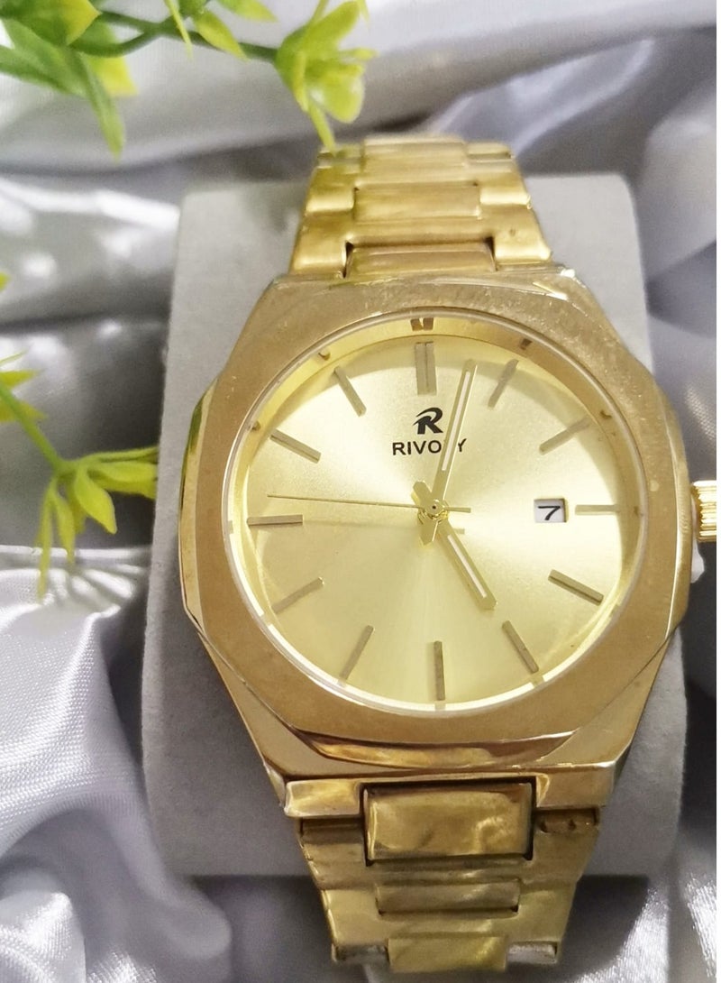 ريفولي ساعة رجال عصرية مع التاريخ ستانلس استيل ضد الماء - Image 1