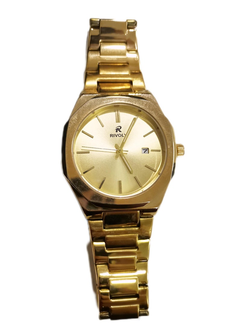 ريفولي ساعة رجال عصرية مع التاريخ ستانلس استيل ضد الماء - Image 2