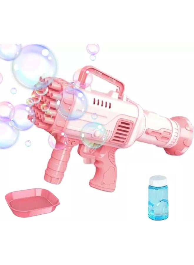 مسدس فقاعات للأطفال بـ 32 فتحة - منفاخ فقاعات صابون أوتوماتيكي على شكل صاروخ - Image 1