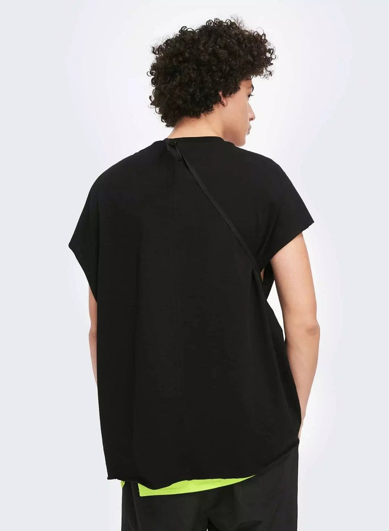 Men Patched Detail Tank Top Without Bag - Image 2