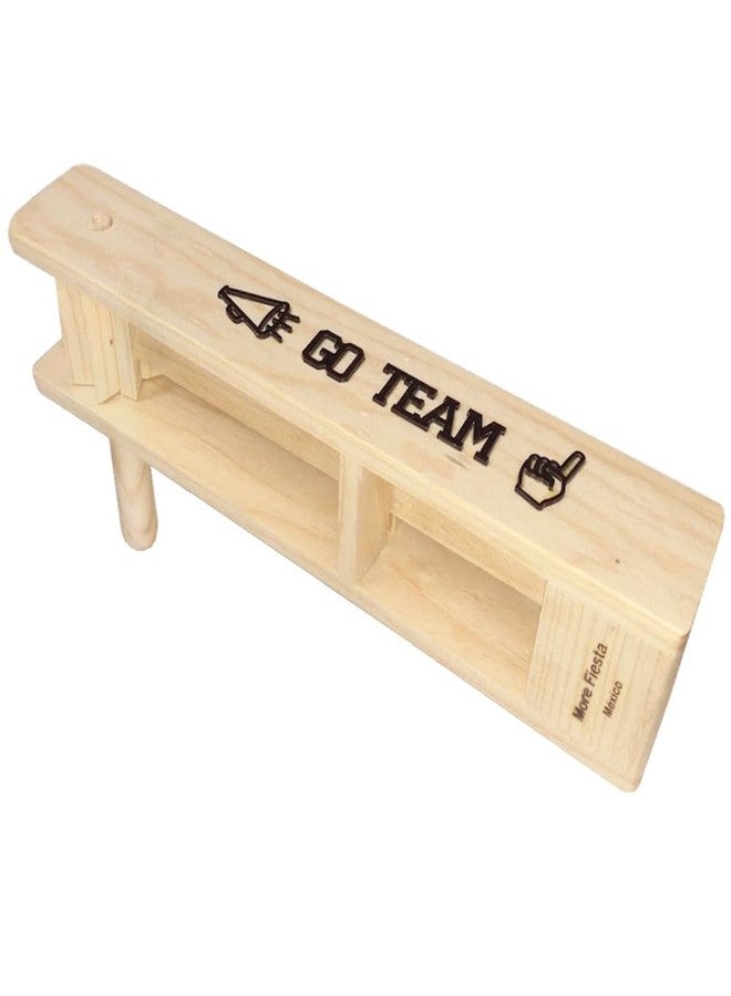 More Fiesta Big GO TEAM Wooden Mexican Matraca Noisemaker - 15" Long Ratchet Football Cheers - Image 1