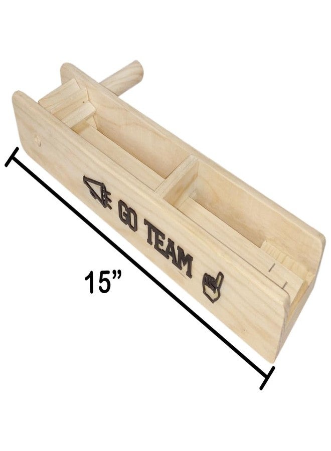 More Fiesta Big GO TEAM Wooden Mexican Matraca Noisemaker - 15" Long Ratchet Football Cheers - Image 3