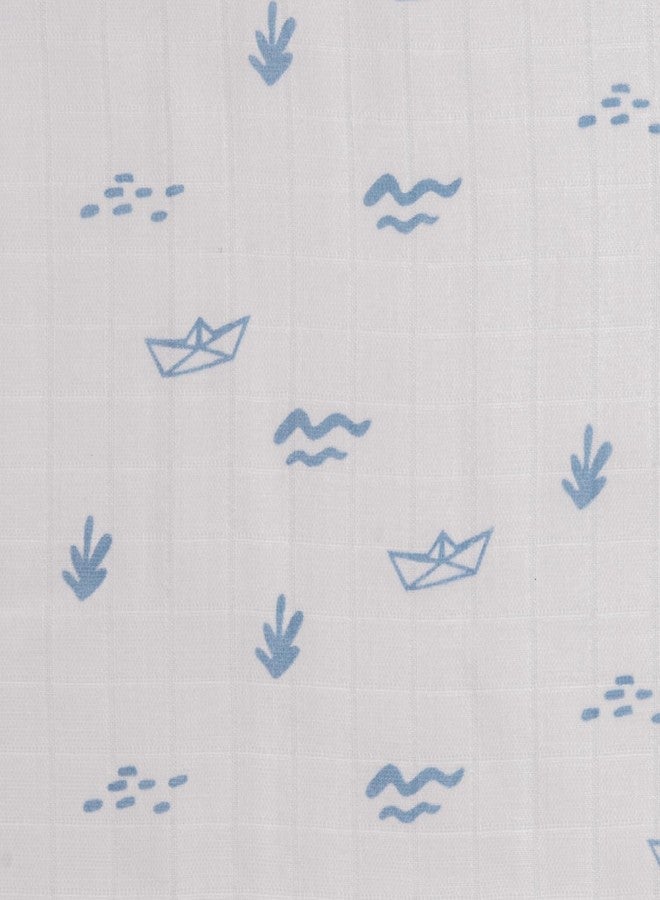 Masilo 100% Organic Muslin Baby Washcloth/Reusable, Absorbent and Extra Soft/Multipack for Infants and Toddlers/Pack of 3 - Boat - Image 4