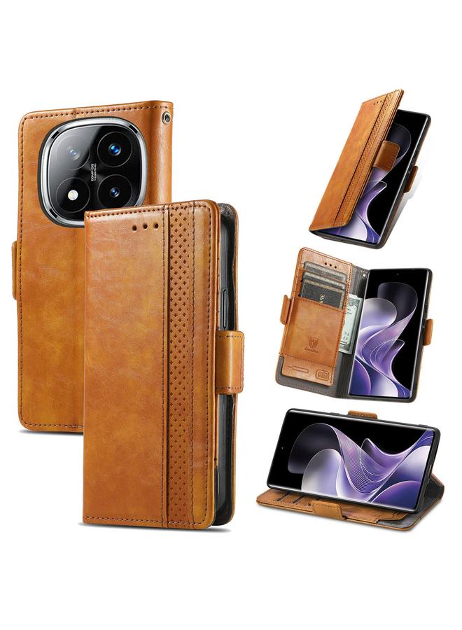 erorex Case For Xiaomi Redmi Note 14 Pro+ 5G CaseNeo Splicing Dual Magnetic Buckle Leather Phone Case - Image 1