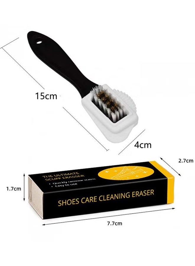 YJ 4 ways leather brush cleaner with rubber eraser ,suede shoe leather shoes boot cleaning brush kit - Image 2