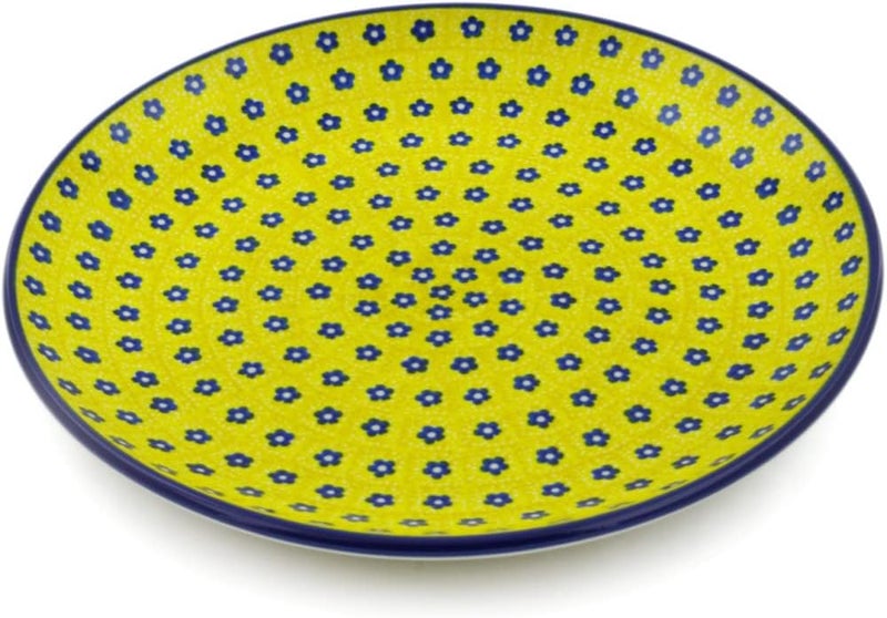 Polish Pottery Gallery Authentic Polish Pottery Lunch Plate in Sunshine Design Handmade in Bolesawiec Poland by Ceramika Artystyczna  Certificate of Authenticity - Image 2
